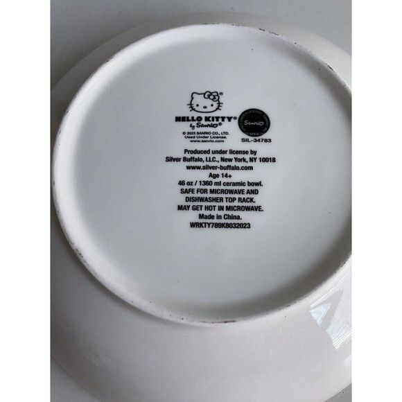 Sanrio Hello Kitty Beach Summer Tropical Ceramic Pasta Dinner Bowl Flamingo NEW - Picture 10 of 10